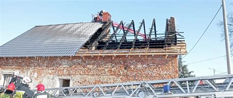 Schemat uszkodzeń budynku po pożarze poddasza