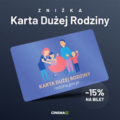 infografika przedstawiająca zniżki oferowane przez Kartę Dużej Rodziny