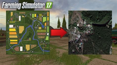 Zrzut ekranu z mapy Sosnovka w Farming Simulator 17, prezentujący krajobraz polskiej wsi