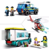 Schemat różnych pojazdów strażackich LEGO City