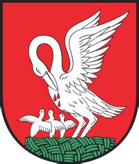 Herb Grabowa nad Prosną z wizerunkiem pelikana