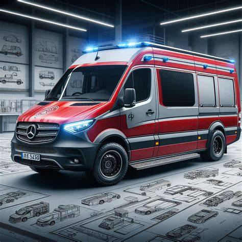 Wizualizacja ergonomicznej zabudowy wozu strażackiego ERGOTRUCK