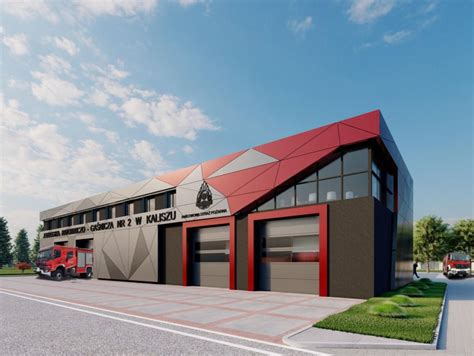 Render budynku straży pożarnej jako modyfikacja do Farming Simulator 19