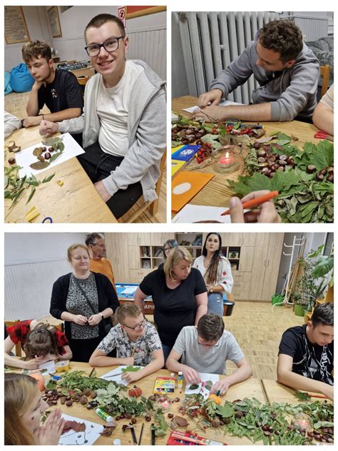 Mieszkańcy DPS biorący udział w zajęciach terapeutycznych - np. zajęcia plastyczne lub muzyczne.