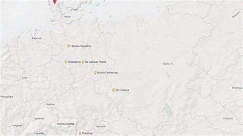 mapa lokalizacji elektrowni atomowej w Ostrowcu względem Wilna i granicy z Polską