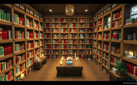 Schemat rozmieszczenia biblioteczek wokół stołu do zaklinania w Minecraft