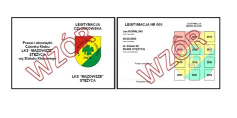 Wzór legitymacji członkowskiej Młodzieżowej Drużyny Pożarniczej