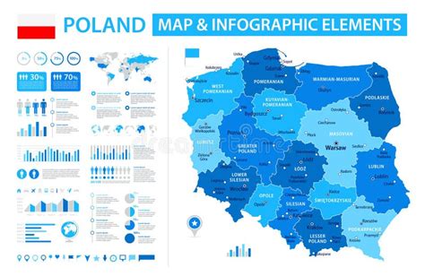 Infographic showing a map of Poland with cities marked where bomb alarms occurred on the specified day
