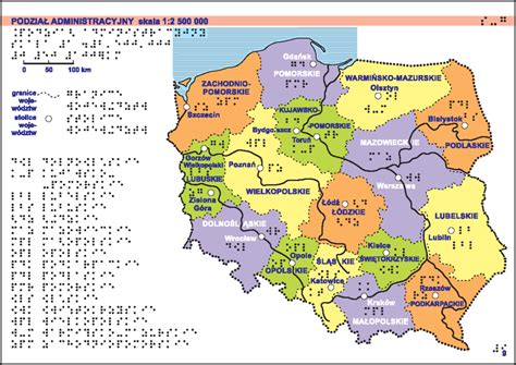 Mapa Polski z zaznaczonymi obiektami PERN i obszarem kwalifikacji dla OSP