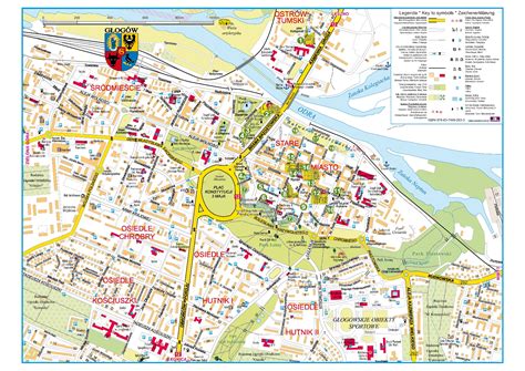 mapa okolic Głogowa z zaznaczonymi miejscami pożarów
