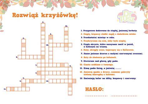 diagram krzyżówki z częściowo uzupełnionymi polami