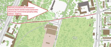 Mapa z zaznaczoną ulicą Kościuszki w Dobieszowicach oraz lokalizacją Ośrodka Pomocy Społecznej