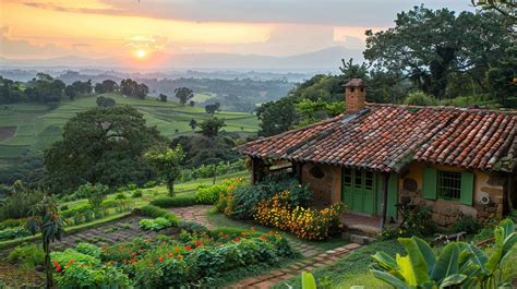 Thematic photo of an agrotourism farm with an outdoor grill area