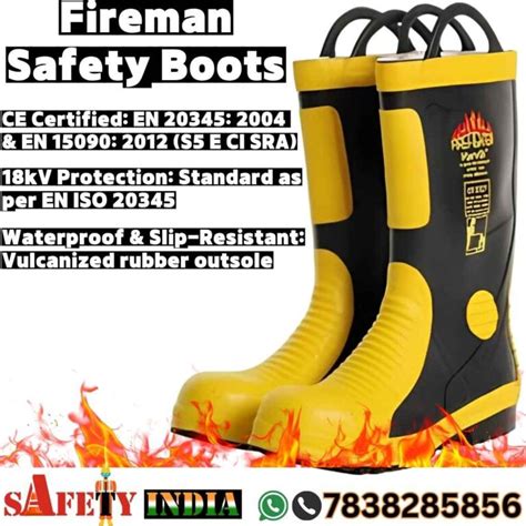 Thematic photo of fireman boots in action or a close-up of the boots
