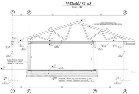 projekt architektoniczny garażu OSP o konstrukcji stalowej
