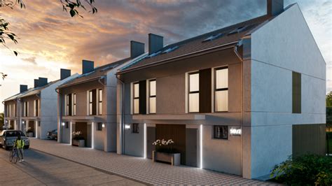 Wizualizacja architektoniczna Osiedla Droga Hrabska - domy bliźniacze