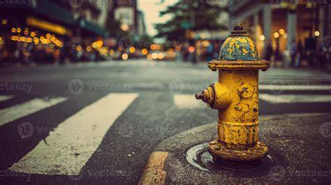 Thematic photo of a fire hydrant in an urban environment with firefighters