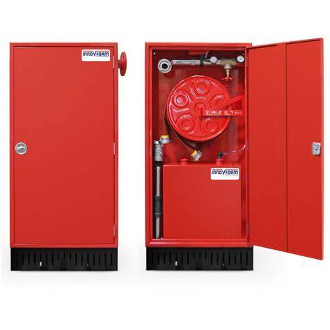 Photo of an internal hydrant cabinet with instructions