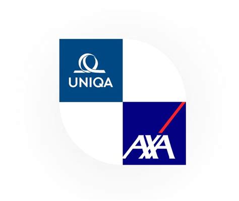 Thematic photo of the AXA and UNIQA logos together, symbolizing a merger