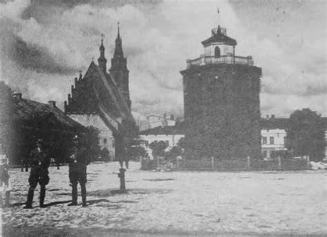 Zdjęcie historyczne strażaków OSP Bąków z okresu przedwojennego