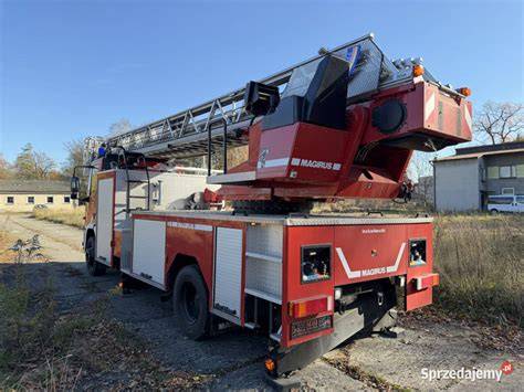 schemat drabiny Magirus z koszem ratowniczym