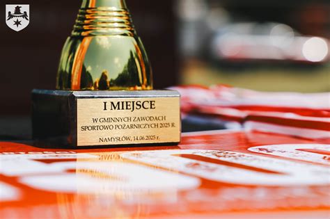 Tabela z wynikami najlepszych drużyn na krajowych zawodach sportowo-pożarniczych OSP