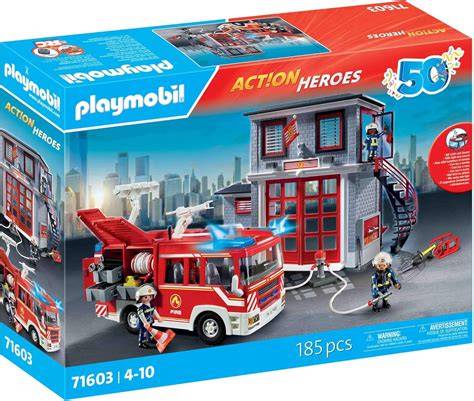 Zestaw Playmobil City Action Straż Pożarna z wozem i figurkami w akcji