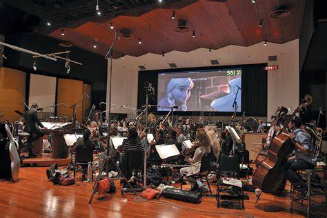 Film orchestra recording session
