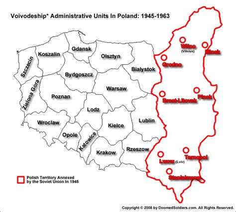 Map of Łódzkie Voivodeship with marked OSP units receiving funding