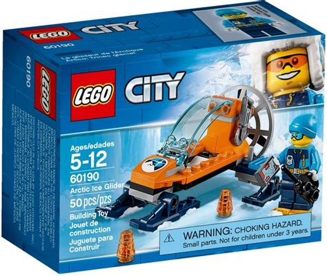 Zestaw LEGO City 60190 Arktyczny Ślizgacz w akcji, z minifigurką badacza i akcesoriami