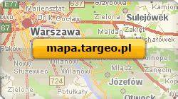infografika prezentująca szczegółowość mapy Targeo z obrysami budynków i adresami punktowymi