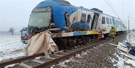 Inscenizacja wypadku kolejowego podczas ćwiczeń