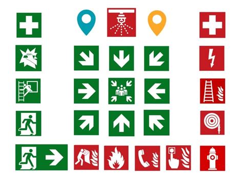 Thematic photo of a fire expert examining a building plan with fire safety symbols