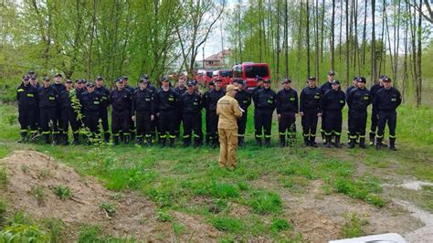 Schemat rozmieszczenia zastępów straży pożarnej podczas ćwiczeń w Runotex