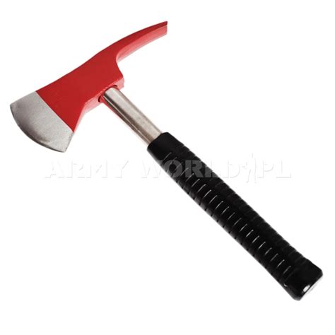 Ilustracja przedstawiająca nowoczesny toporek strażacki z hakiem