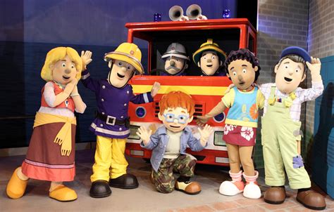 Thematic photo of Fireman Sam and his friends in Pontypandy