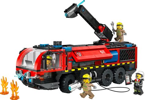 Thematic photo of various LEGO City fire trucks