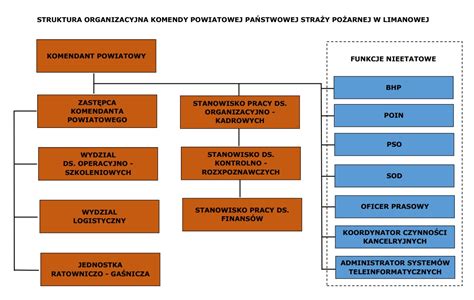 Infografika: Struktura organizacyjna Państwowej Straży Pożarnej