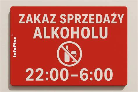 Ilustracja symbolizująca zakaz sprzedaży alkoholu w nocy