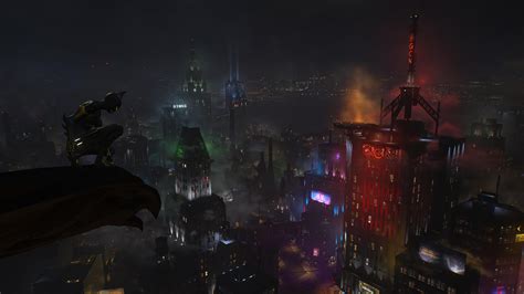 mapa z zaznaczonymi obszarami wysp Gotham w grze Batman: Arkham Knight