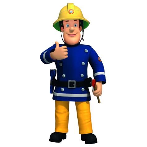 Strażak Sam i miasteczko Pontypandy, w tle remiza strażacka
