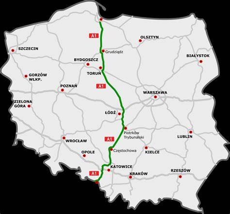 Mapa trasy nowego połączenia autobusowego łączącego Skałę z Krakowem