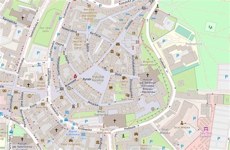Mapa Lublina z zaznaczonymi obszarami pożarów traw