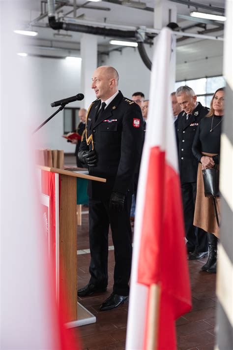 Zdjęcie z przemówienia Burmistrza Łochowa lub Prezesa OSP