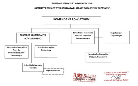 Schemat struktury organizacyjnej OSP