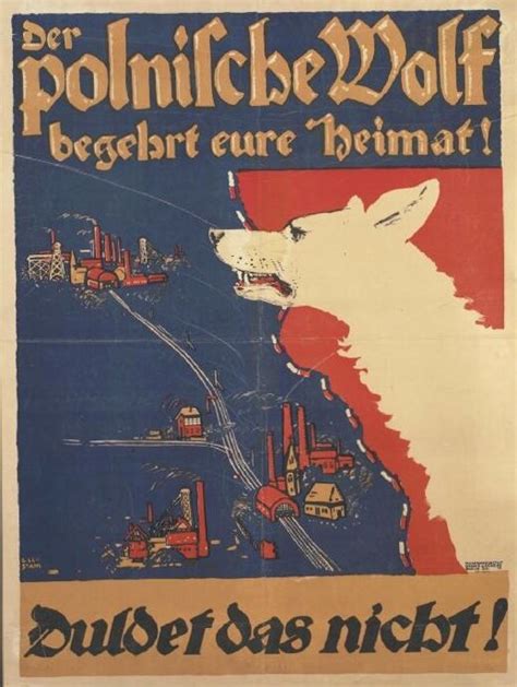 Niemiecki plakat propagandowy z okresu I powstania śląskiego: 