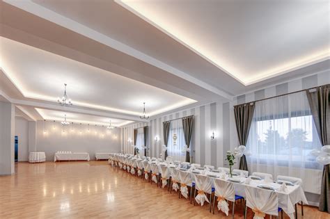 Sala w remizie OSP przygotowana na przyjęcie okolicznościowe