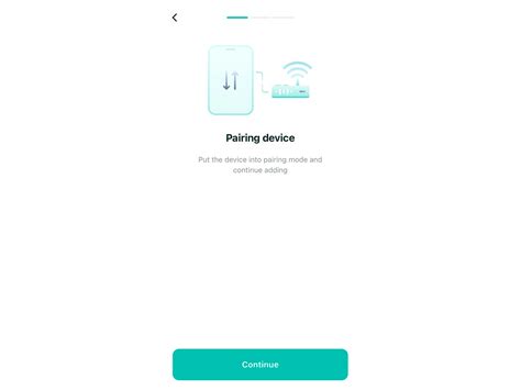 Screenshot of Ajax app showing device pairing process.