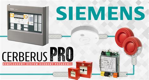 Wizualizacja panelu kontrolnego centrali sygnalizacji pożaru Siemens Cerberus PRO