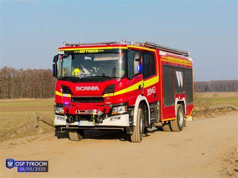 Thematic photo of OSP Michałowo firefighters in action or with their vehicle